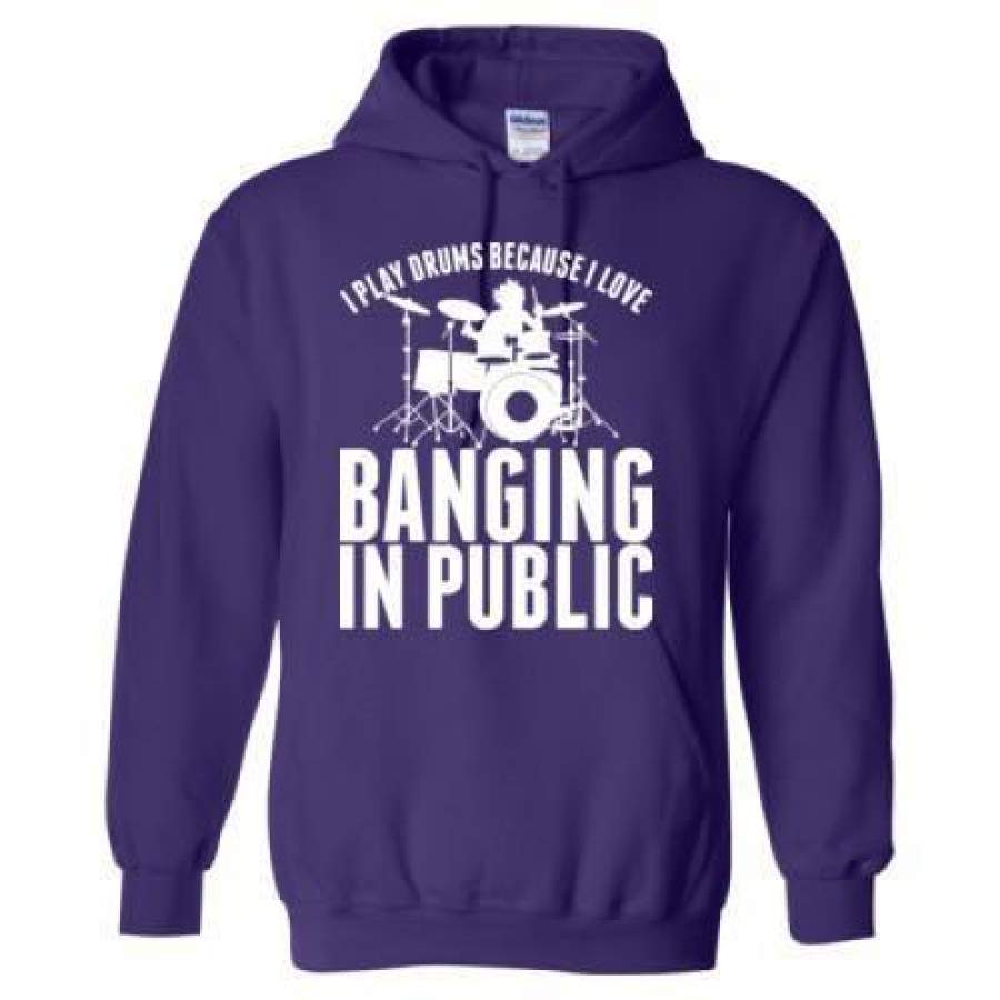 AGR I Play Drums Because I Love Banging In Public – Heavy Blend™ Hooded Sweatshirt