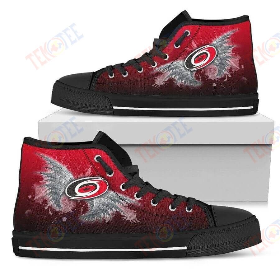 Mens Womens Angel Wings Carolina Hurricanes High Top Shoes TMT414