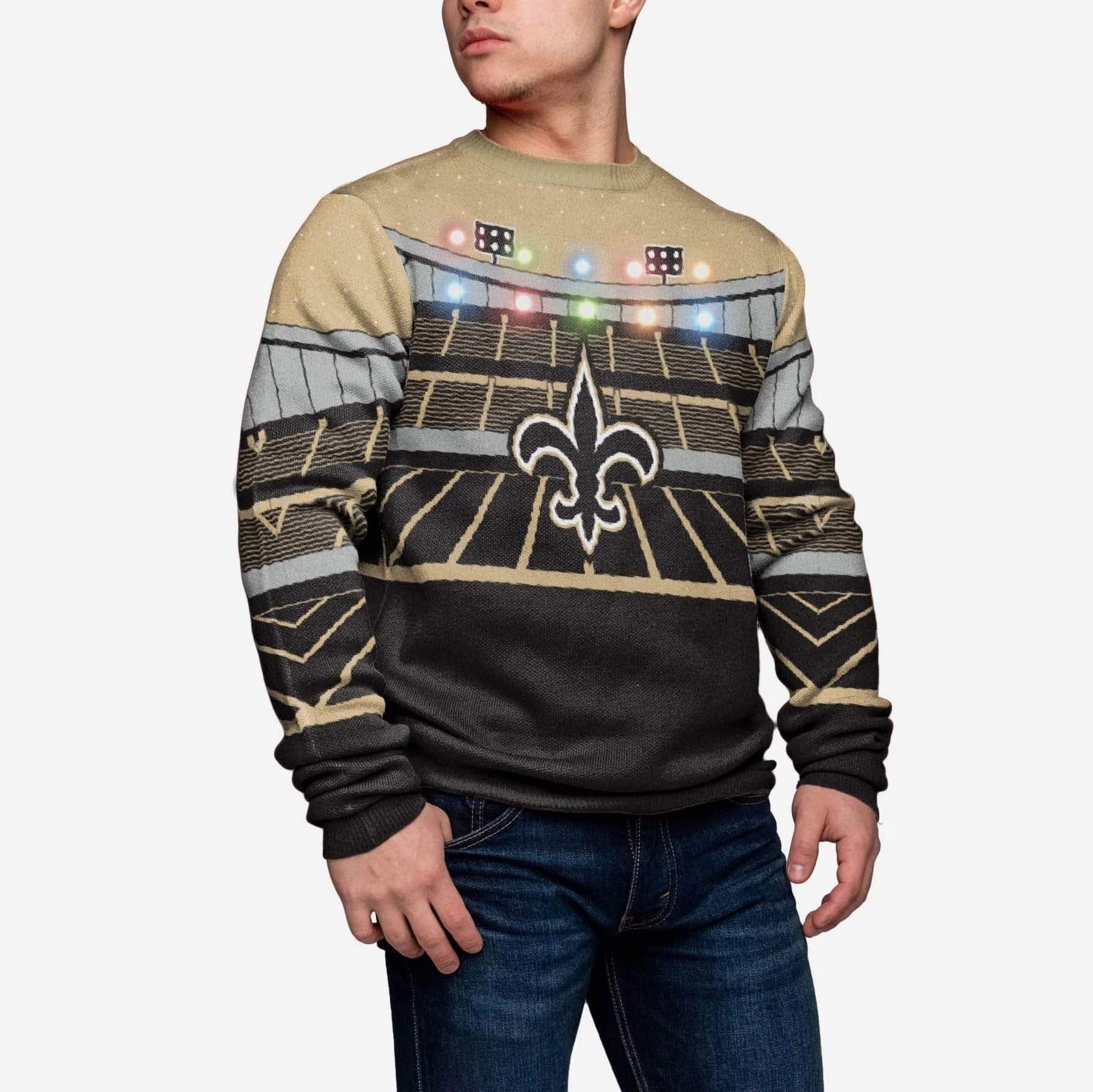 New Orleans Saints Light Up Bluetooth Sweater