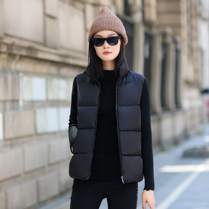 Women Vest Winter Warm Jackets Girl Coat Black Cotton Plus Size Jacket Female Chalecos Women Wadded Feminina 2022 Clothes alx