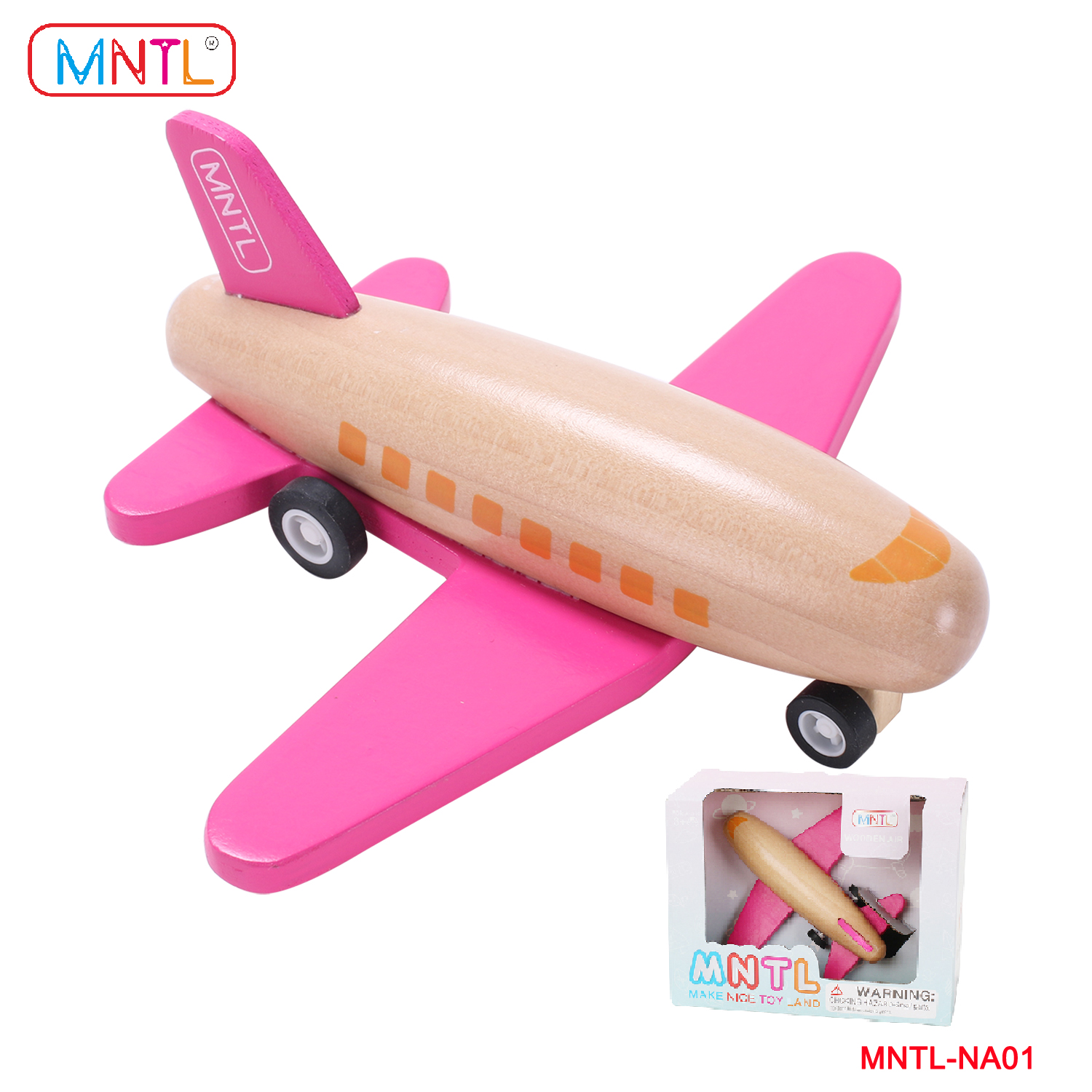 MNTL Wooden Airplane Toys STEM Pull Back Go Plane Model Friction Powered Helicopter Aircraft Kids Toddlers Boy Baby Girl Gift alx