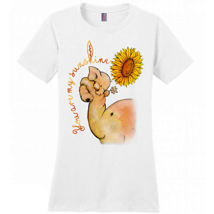 You Are My Sunshine Sunflower Elephant Design, MOther’s Day – District Made Women Shirt