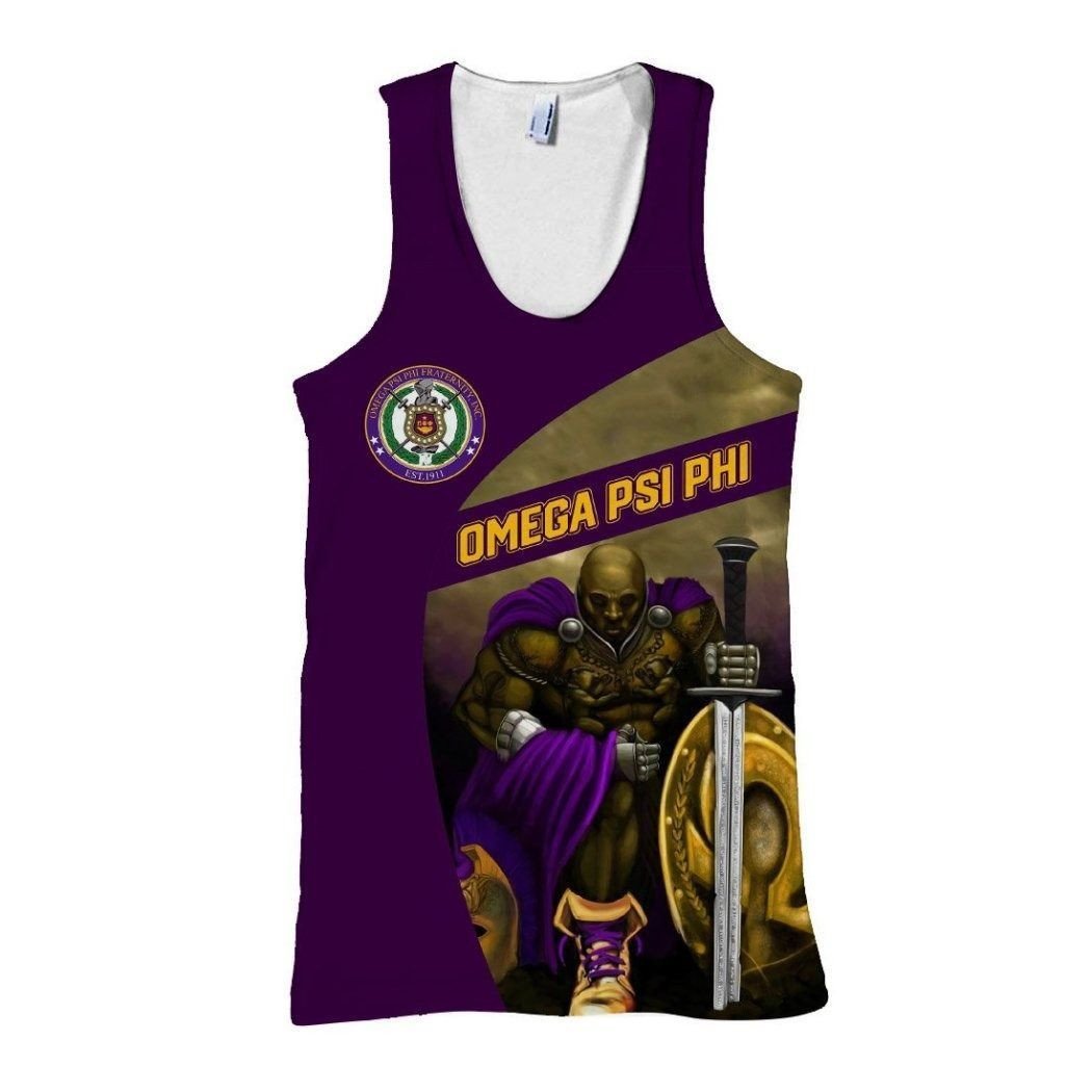 Wonderprint Tank Top Omega Psi Phi Soldier Crest Tank Top