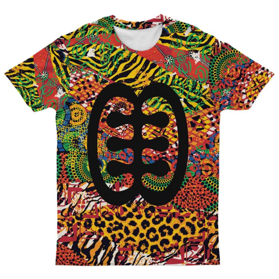 African Fabric And Wild Animal Skins T-shirt