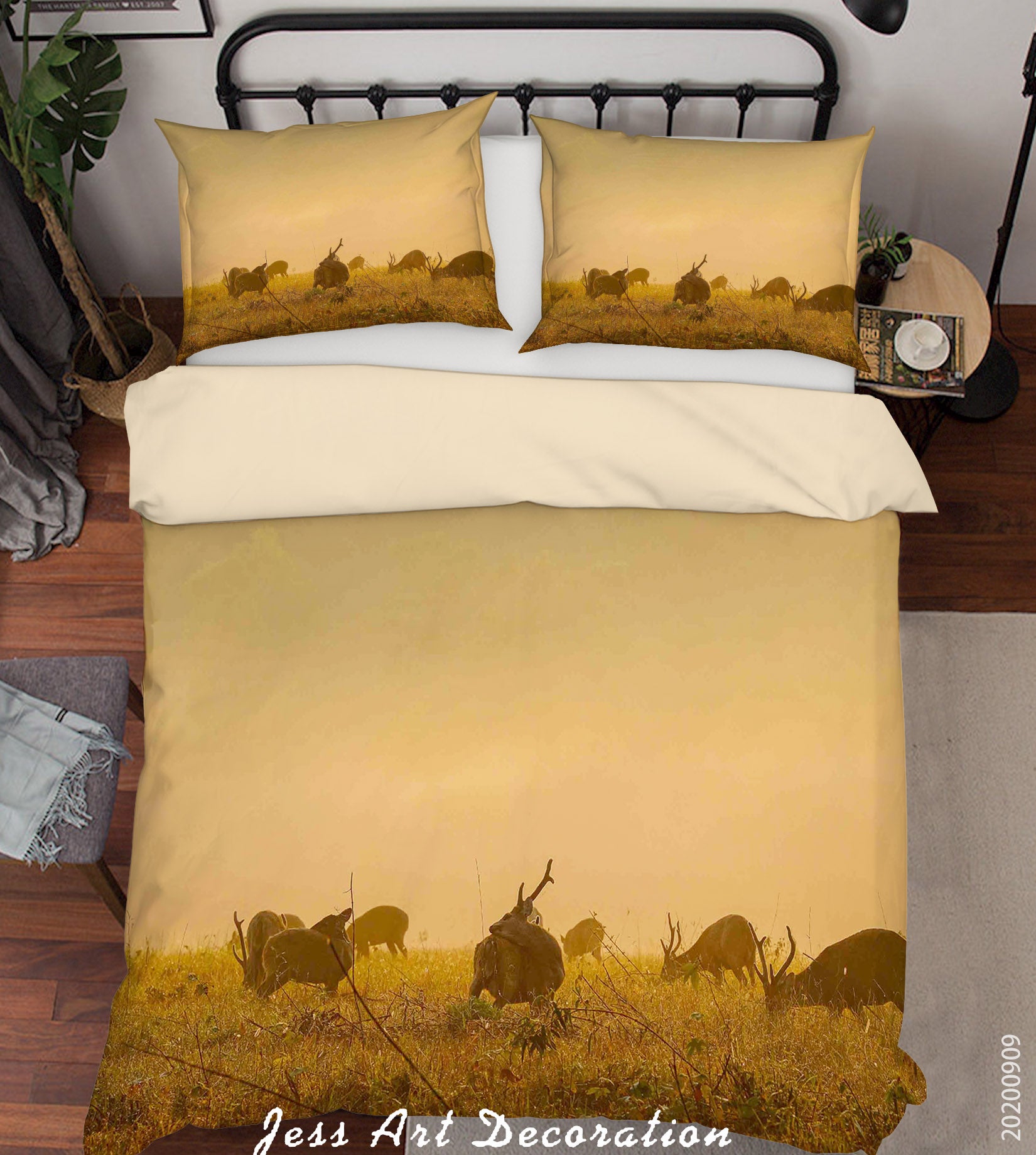 3D Nature Animal Deer Quilt Cover Set Bedding Set Duvet Cover Pillowcases Wj 6034