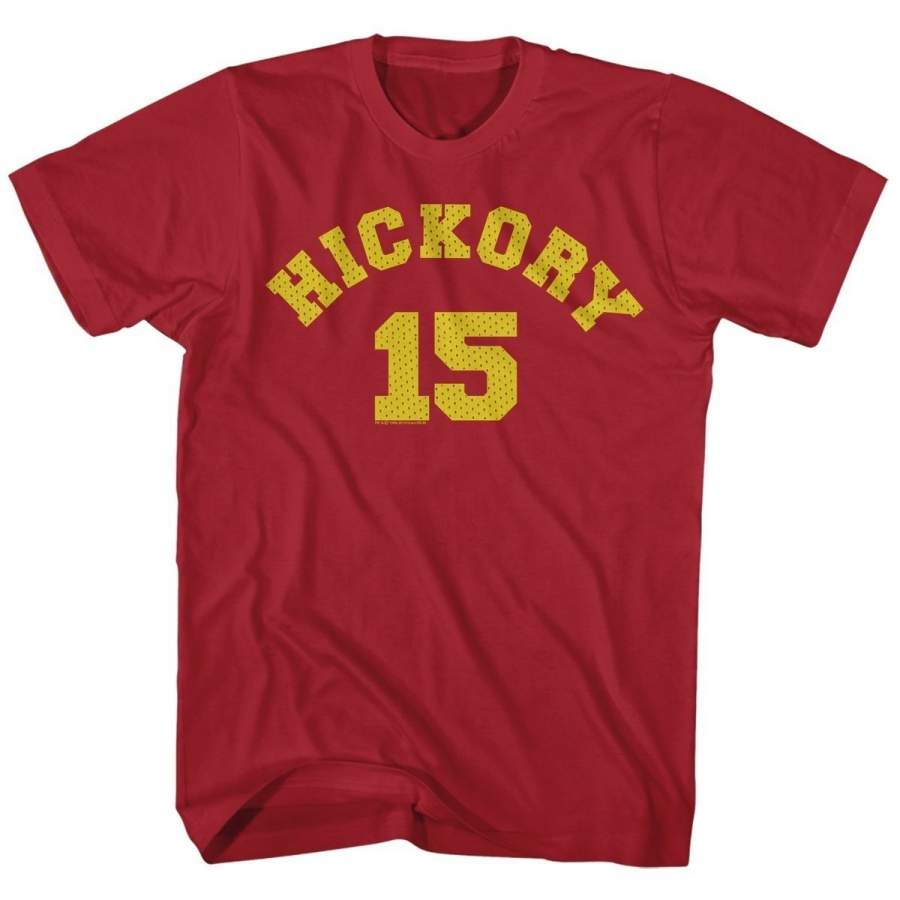 Hoosiers Hickory 15 Basketball Team Vintage Style Movie Red Adult T-Shirt Tee