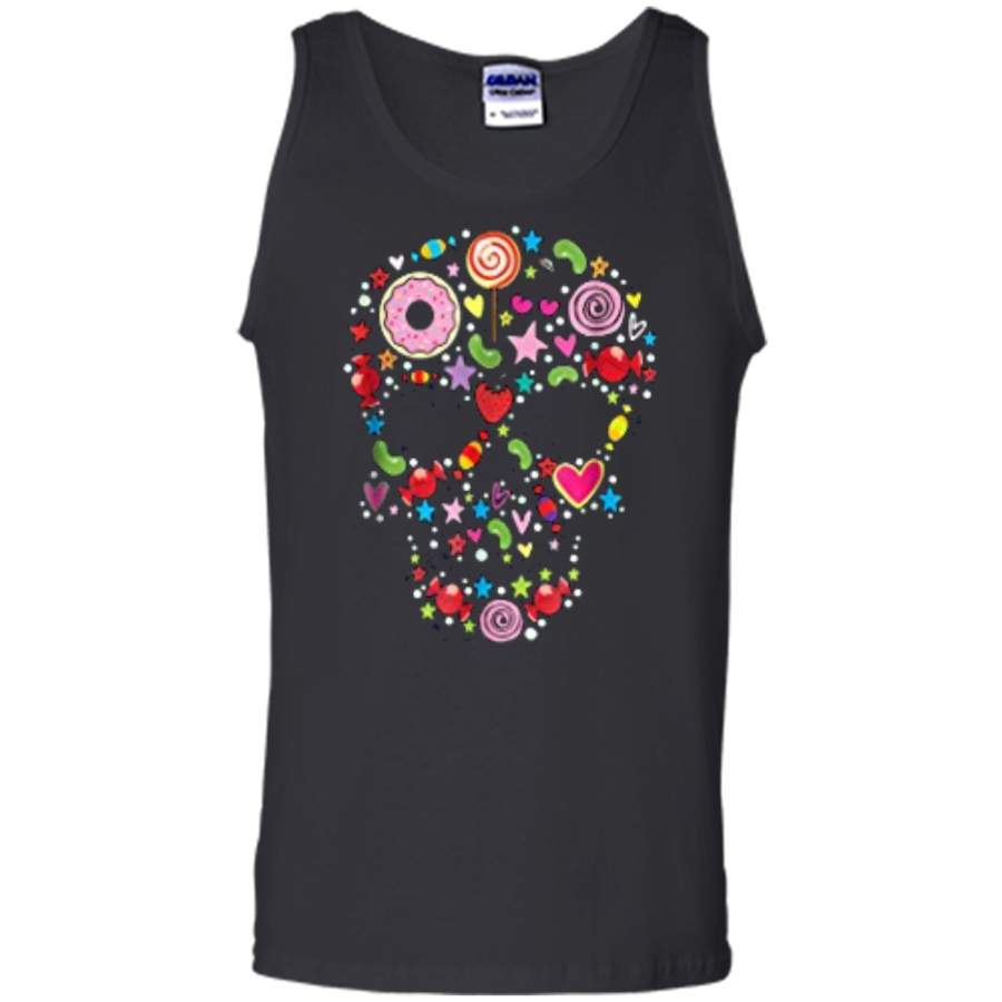 Candy Skull  – Day of the Dead Halloween Tee Tank Top