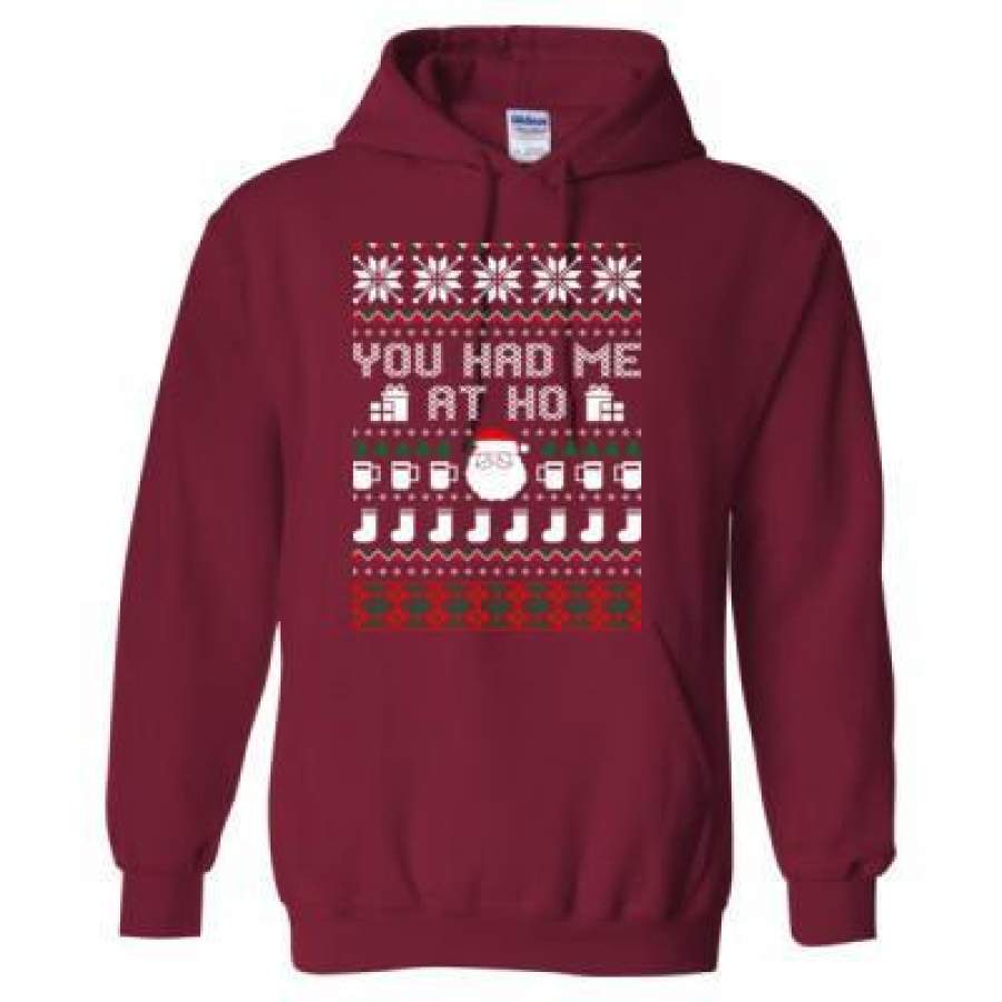 AGR You Had Me At Ho Christmas Sweater – Heavy Blend™ Hooded Sweatshirt