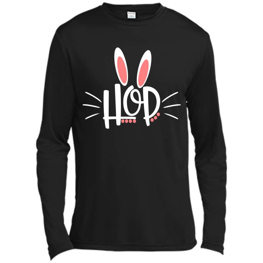 Cute Easter Holiday Shirt with Bunny Rabbit Ears for Kids Long Sleeve Moisture Absorbing Shirt