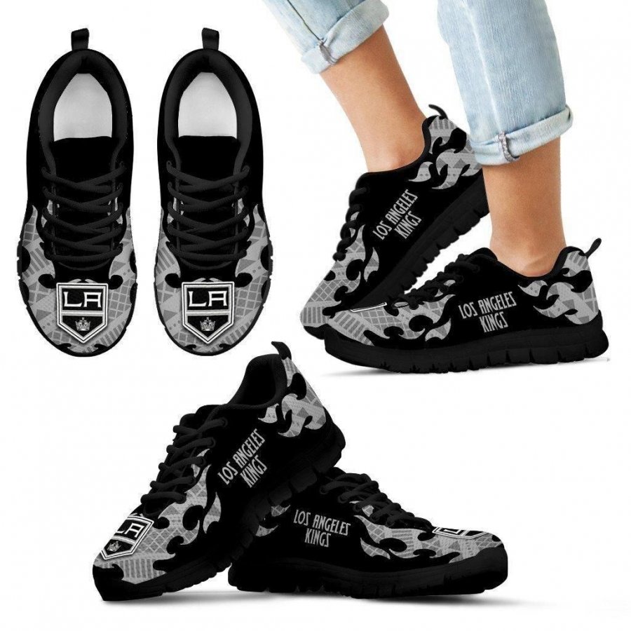 Tribal Flames Pattern Los Angeles Kings Sneakers #407