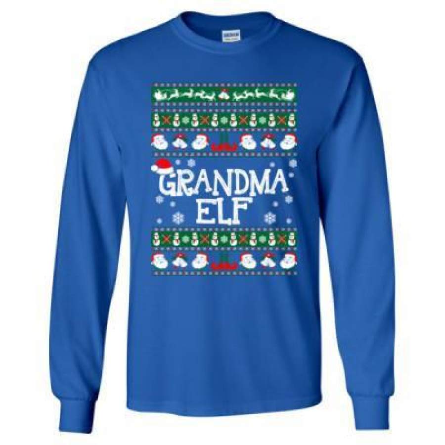 AGR Grandma Elf Ugly Christmas Sweater – Long Sleeve T-Shirt