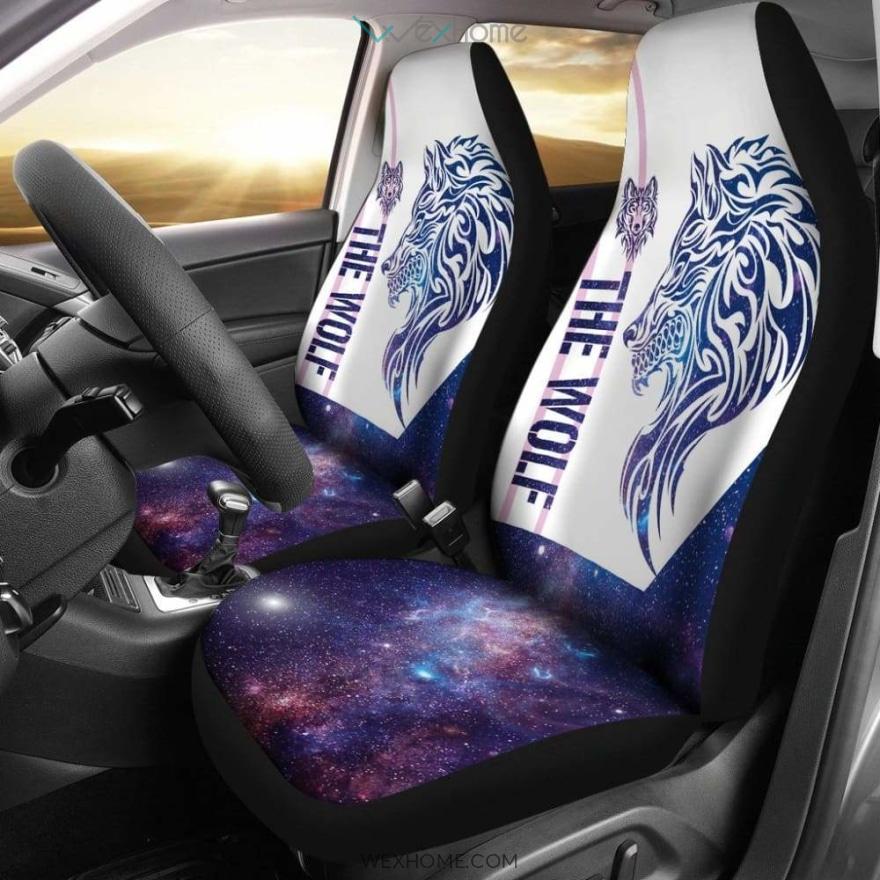 Art Wolf Car Seat Covers Mandala Style