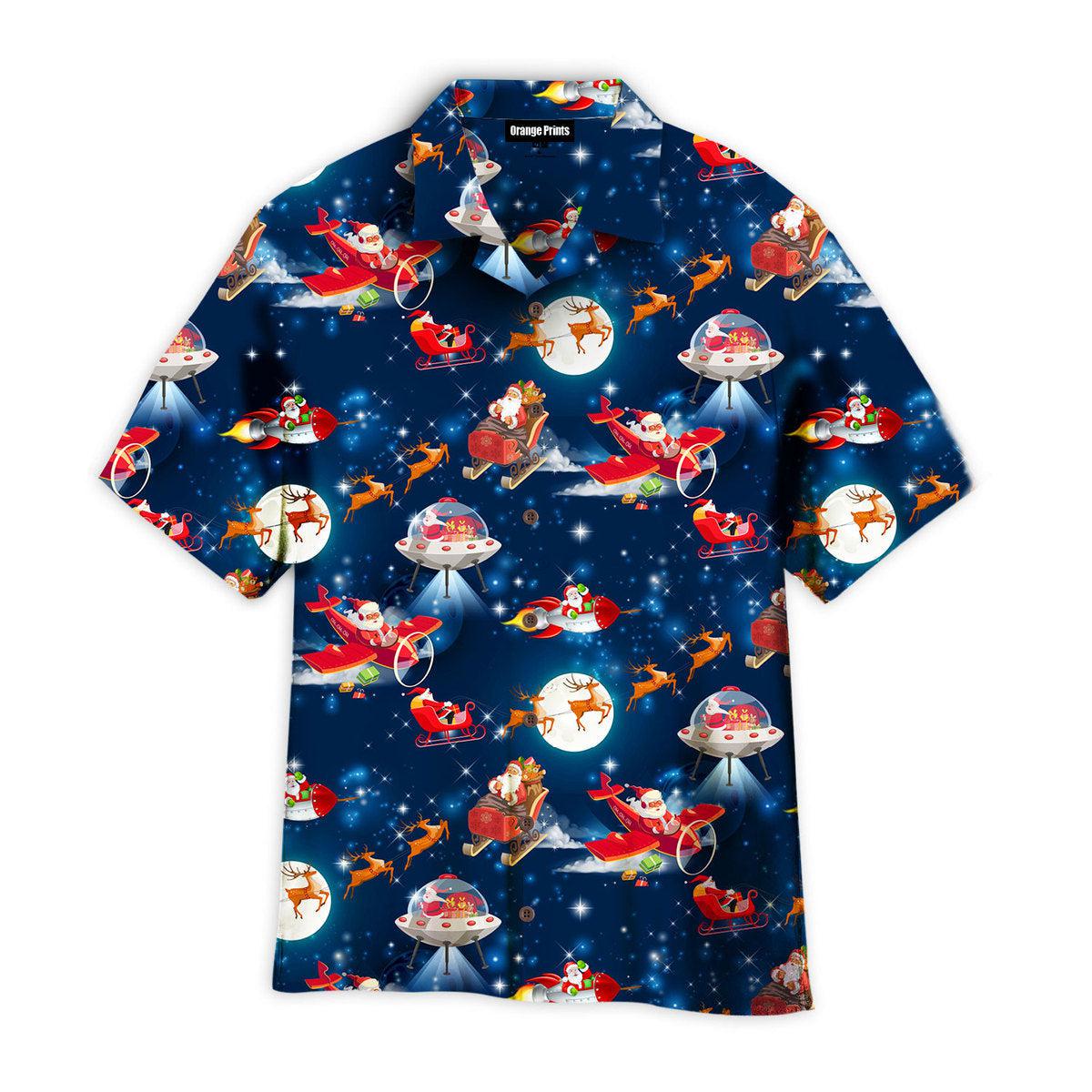 Christmas In Space Hawaii Shirt For Men Women Ha10006