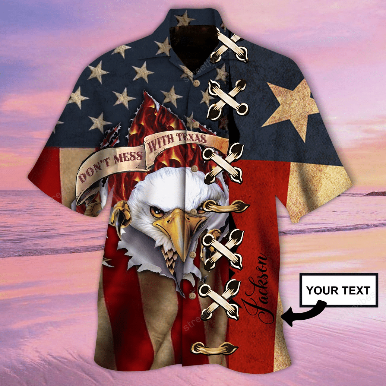 Personalized Texas Eagle Hawaii Shirt Re Ha103331