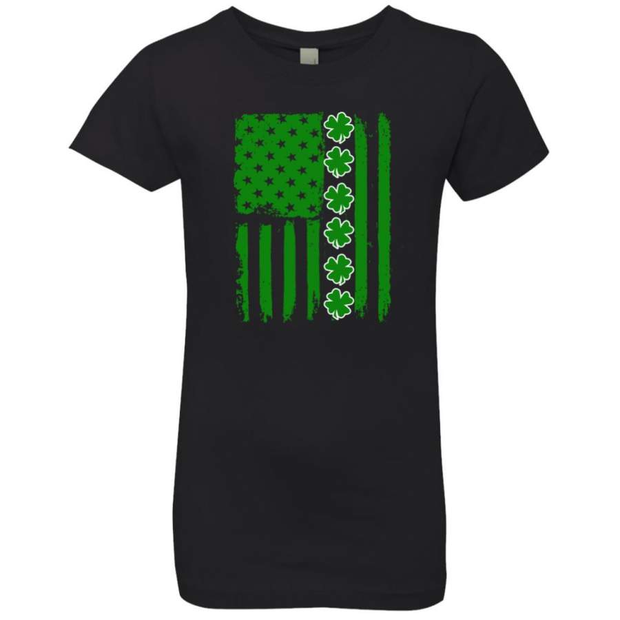 Irish American Flag Shamrock St Patricks Day Shirt