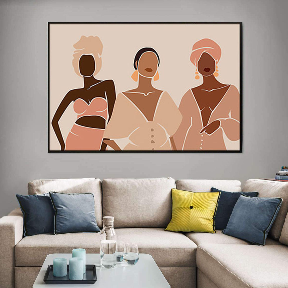 Black African Canvas Abstract African American Black Art Canvas African Girl Afro Man Wall Beautiful Home Decor Canvas