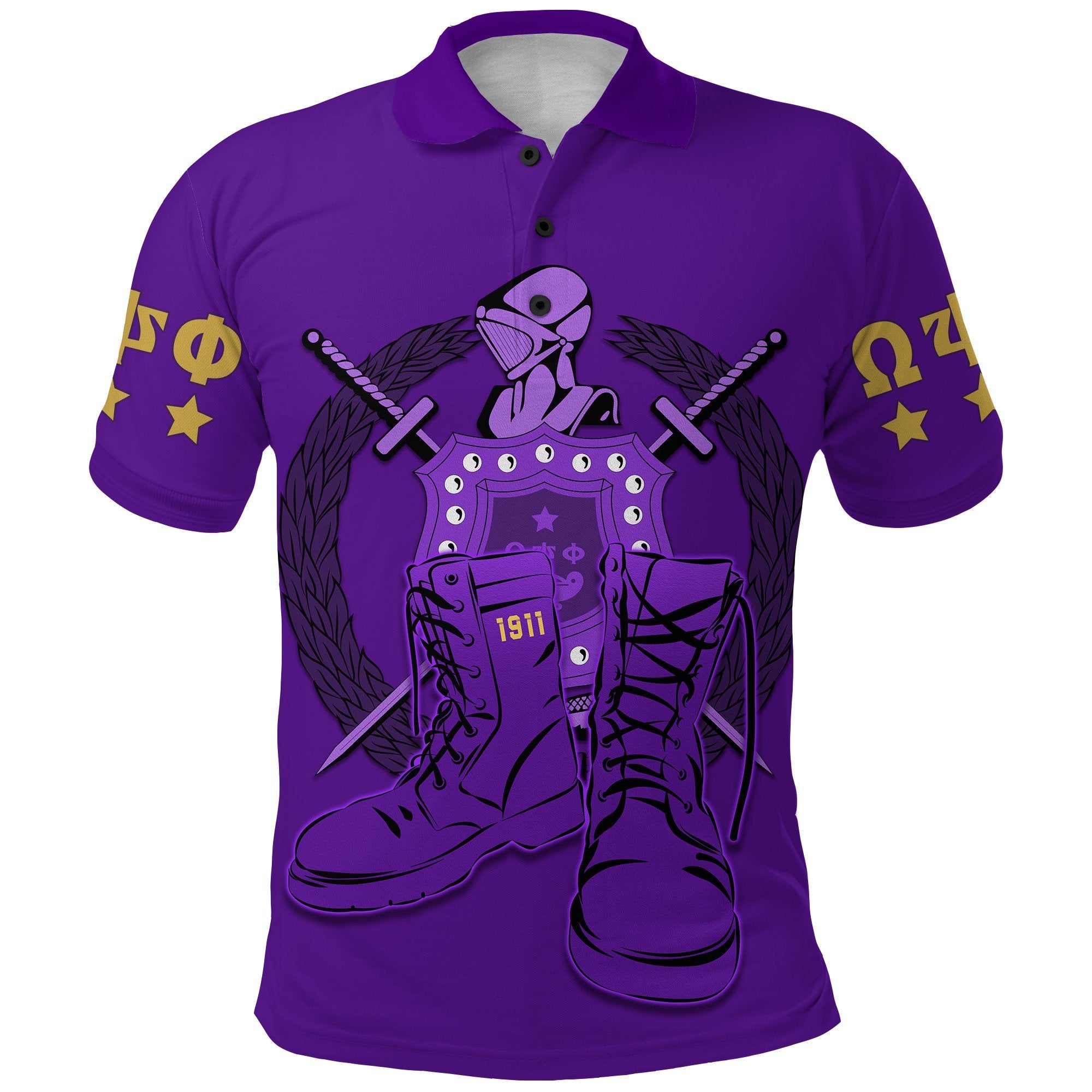 Omega Psi Phi Polo Shirt Boots Lt13