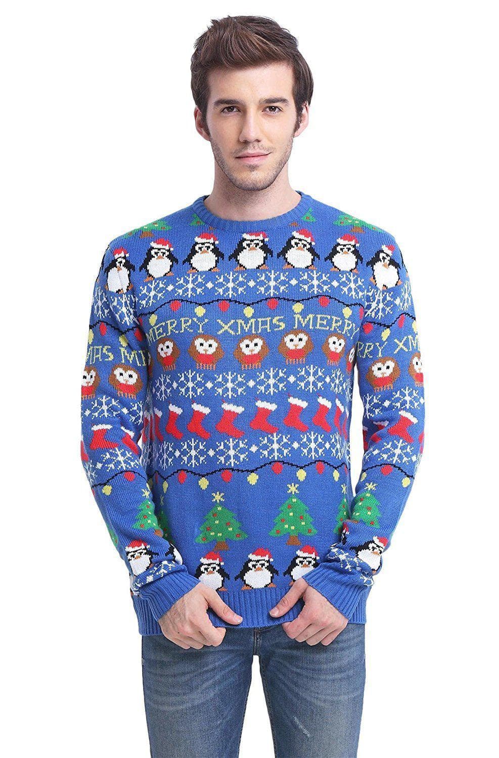 Festive Penguins Ugly Christmas Sweater