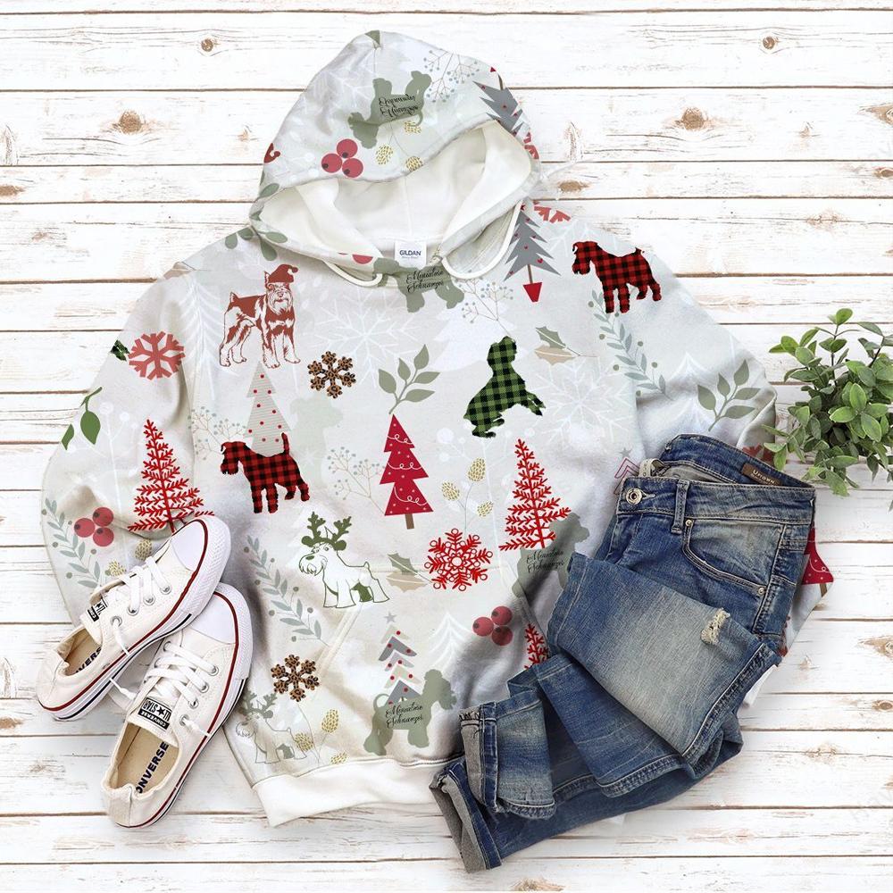 H Miniature Schnauzer Christmas ATB 3D All Over Printed Shirt