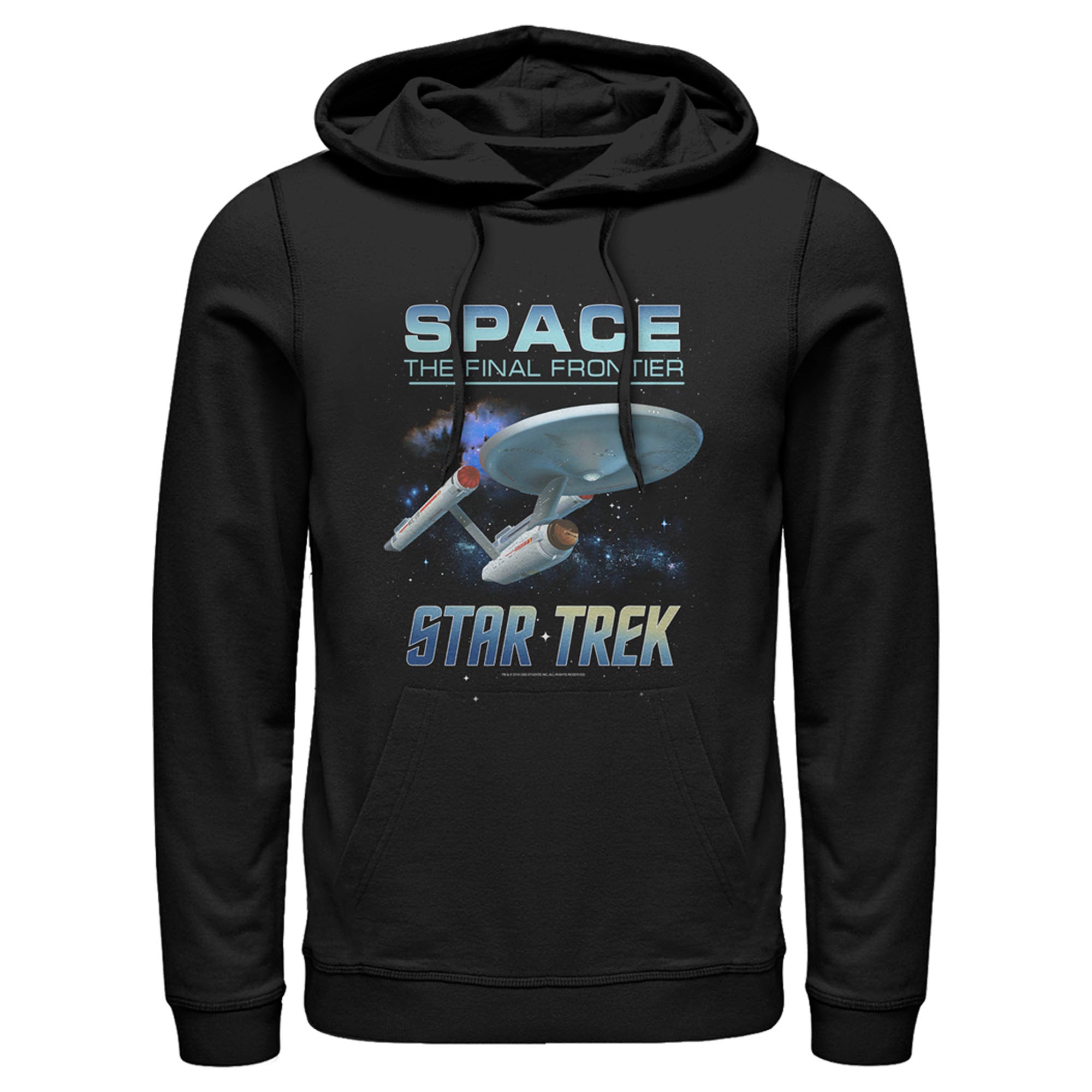 Men’S Star Trek: The Original Series Uss Enterprise Space The Final Frontier Pull Over Hoodie