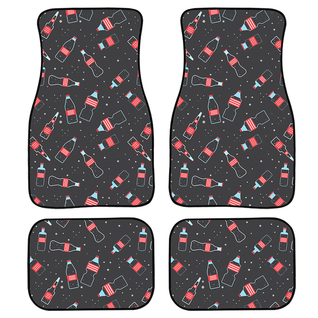 Cola Bottle Pattern Print Front And Back Car Floor Mats, Front Car Mat