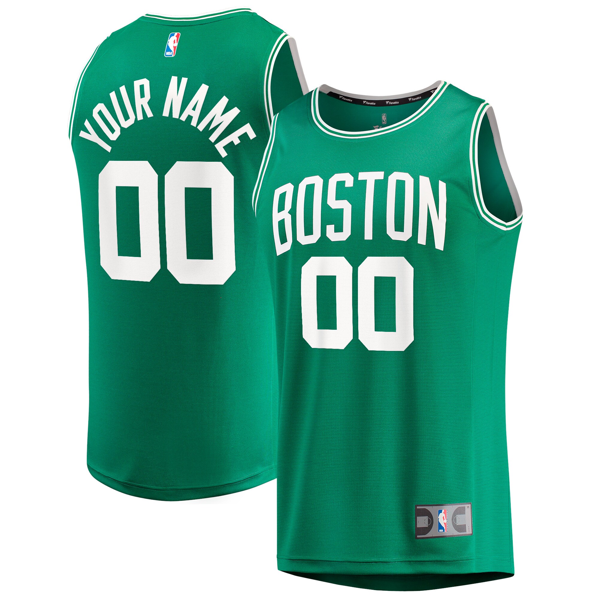 Youth Fast Break Custom Jersey – Green – Icon Edition