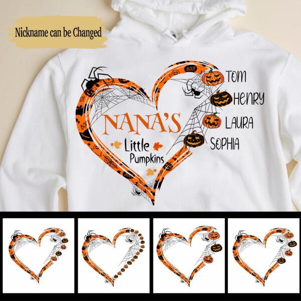 Personalized Nana’S Little Pumpkin Halloween Gift For Grandmother Hoodie