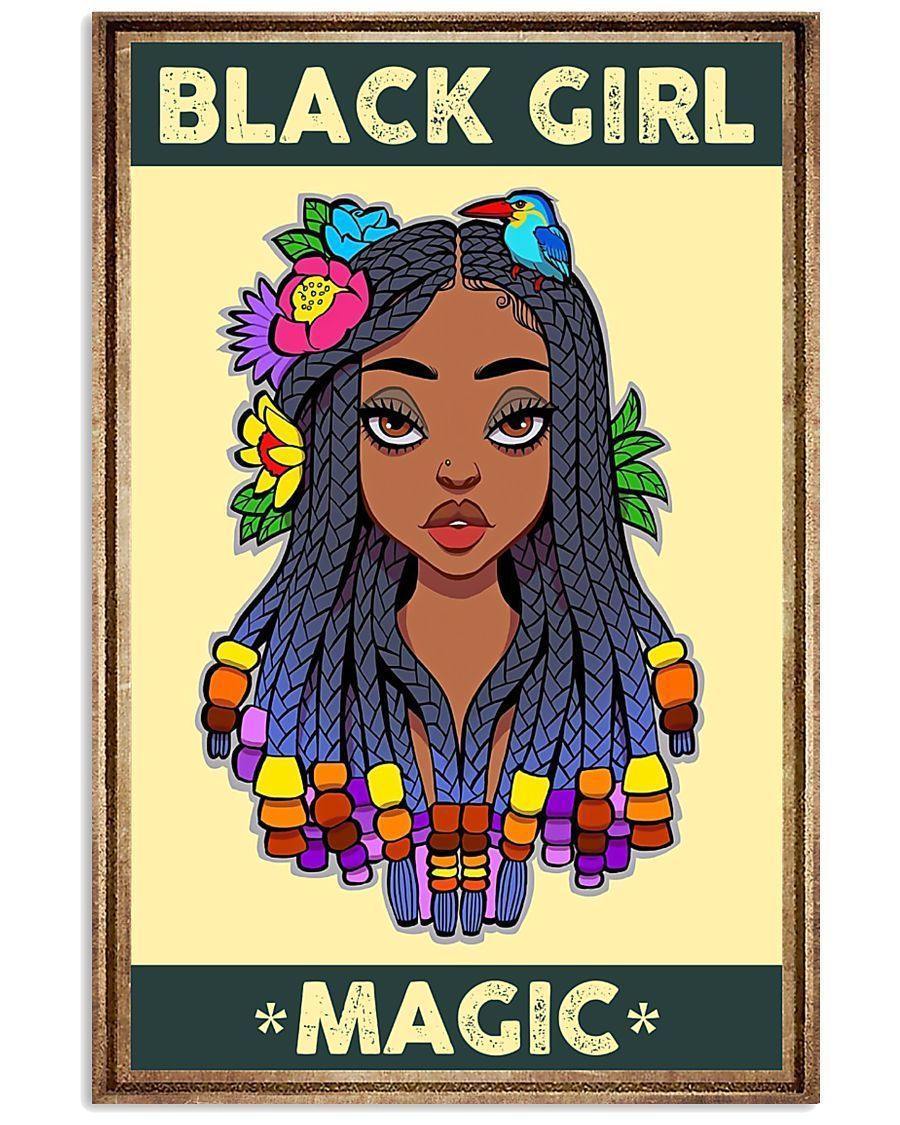 Black Girl Magic – Best Idea Gift , Gift For Home Decor, Gift For Family – Horizontal Canvas Matte Canvas Wall Art