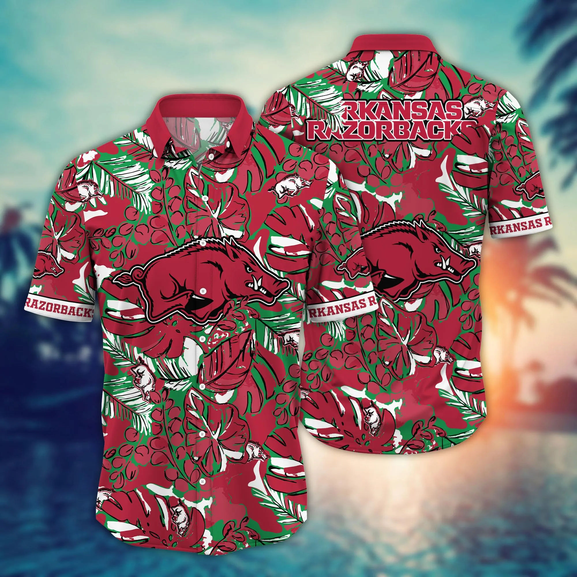 Arkansas Razorbacks NCCA Hawaiian Shirt Beach Season Aloha Shirt