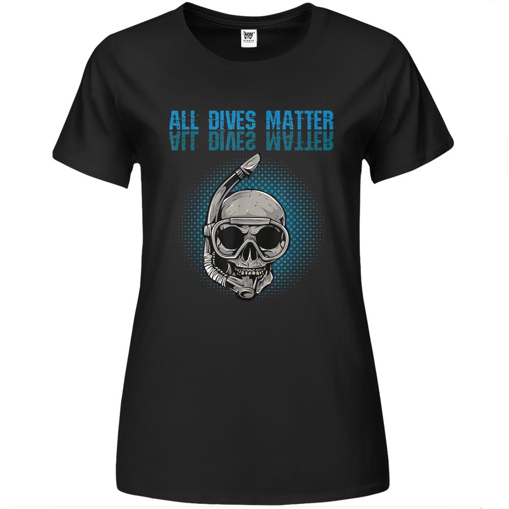 All Dives Matter A Funny Scuba Diver Skull Retro Vintage Premium Womens T Shirts