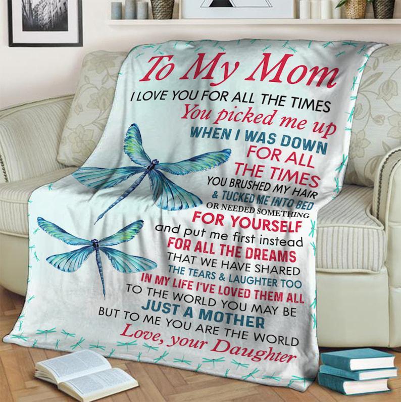 To My Mom Blanket, Special Blanket, Fleece Blanket, Mink Blanket, Animal Blanket.Gift For Mom Family Home Decor Bedding Couch Sofa Soft And Comfy Cozy