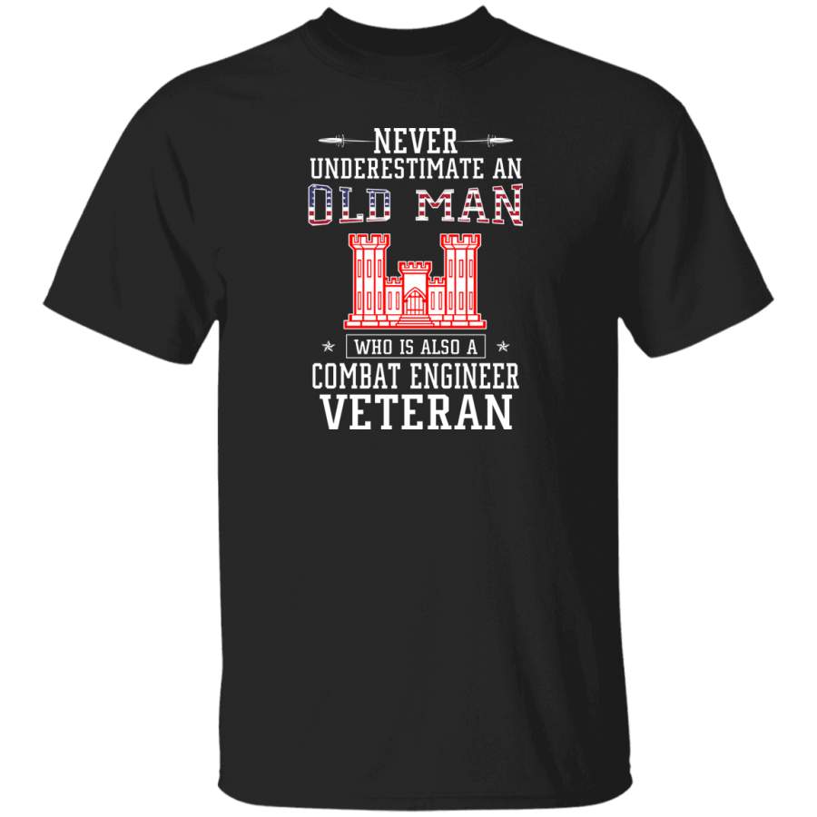 Never Underestimate a Combat Engineer Veteran T-Shirt Veterans Day Christmas Gift Mug