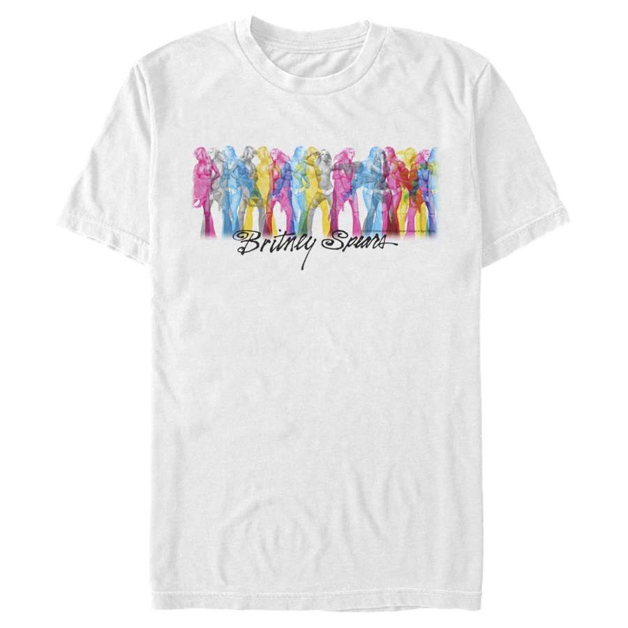 Britney Spears Men’s Rainbow on Stage  T Shirt