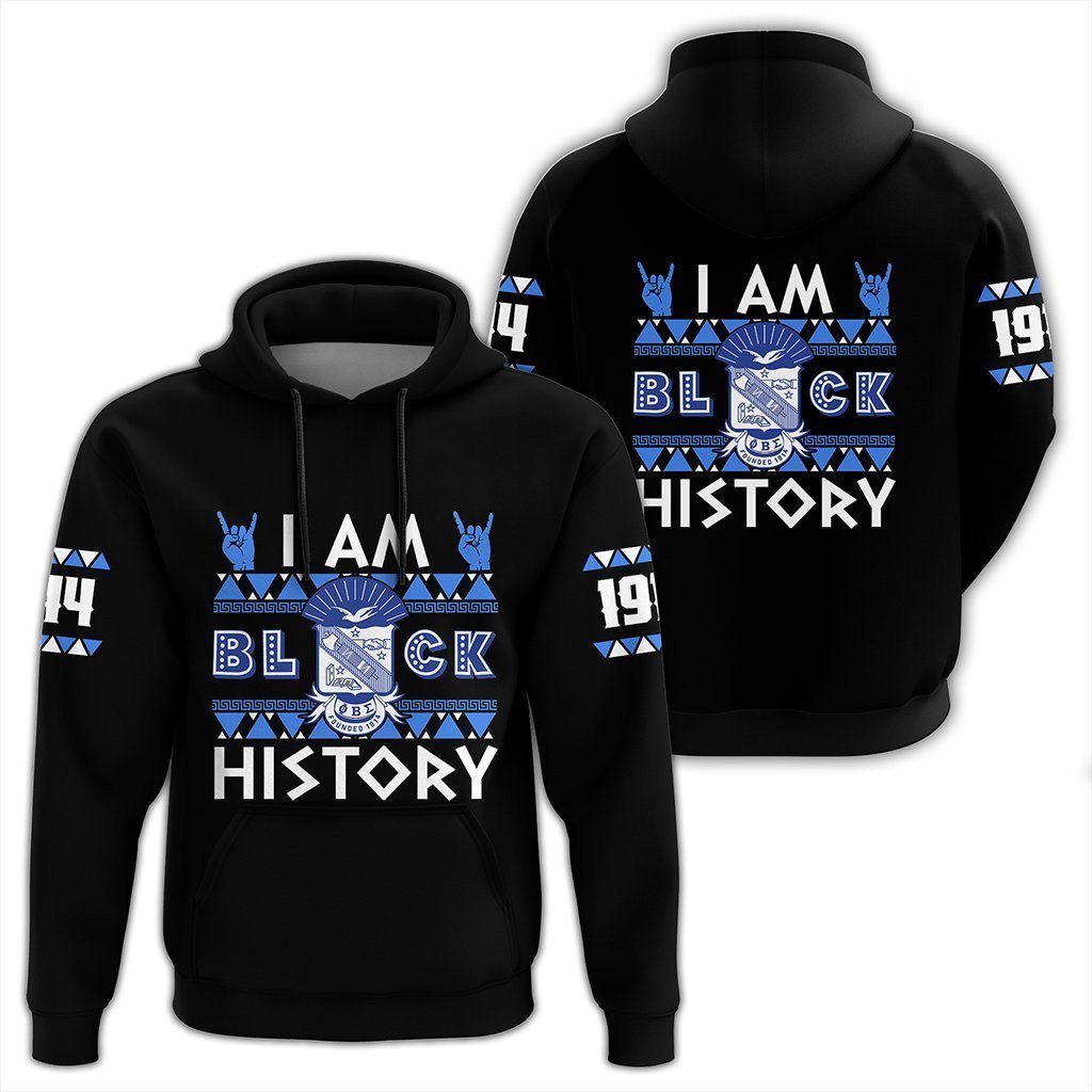 Fraternity Hoodie – I Am Black History Phi Beta Sigma Pullover Hoodie