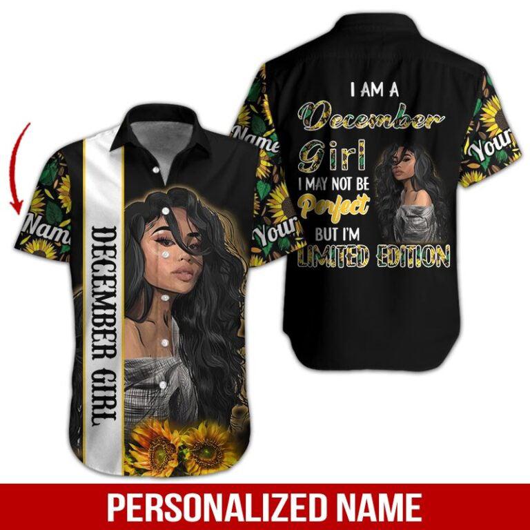 December Girl Custom Name Hawaii Shirt For Men Women Ha93547