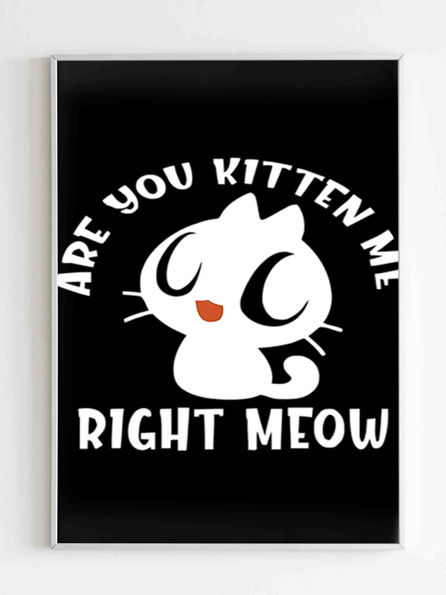 Are You Kitten Me Right Meow Range Poster