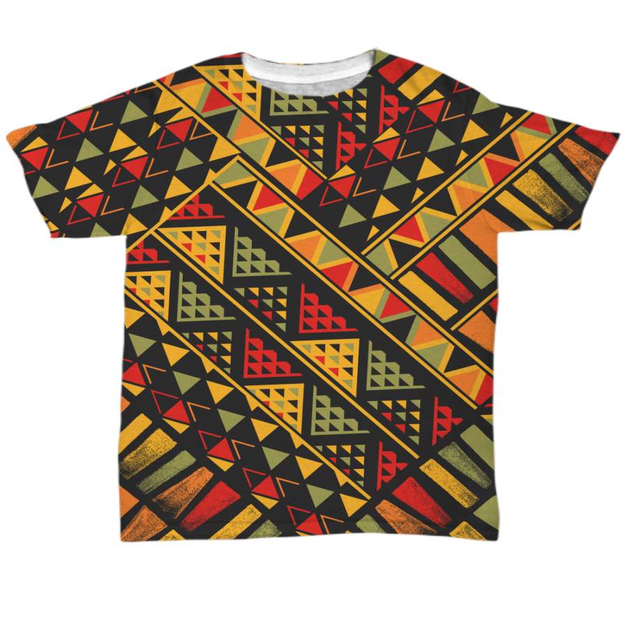 African Afro Dashiki Adinkra Kente Pattern All Over Print Pattern Shirts