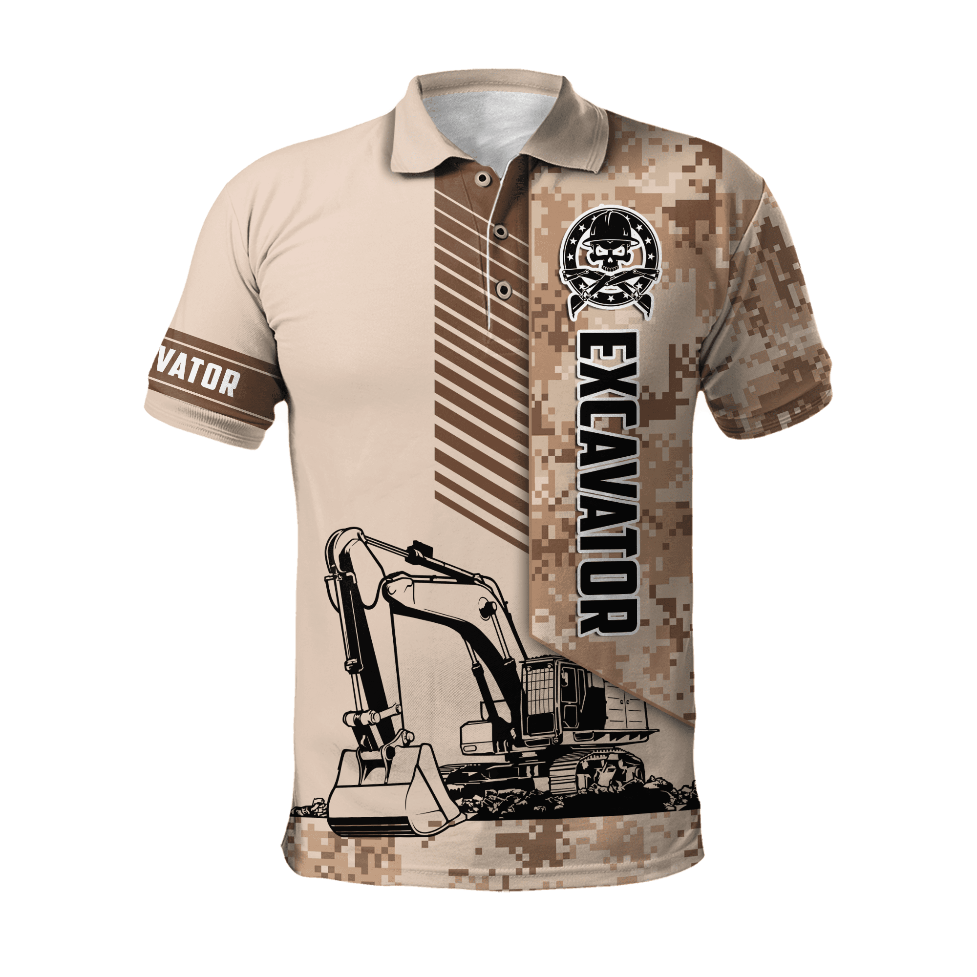 Excavator Personalized Shirts Polo