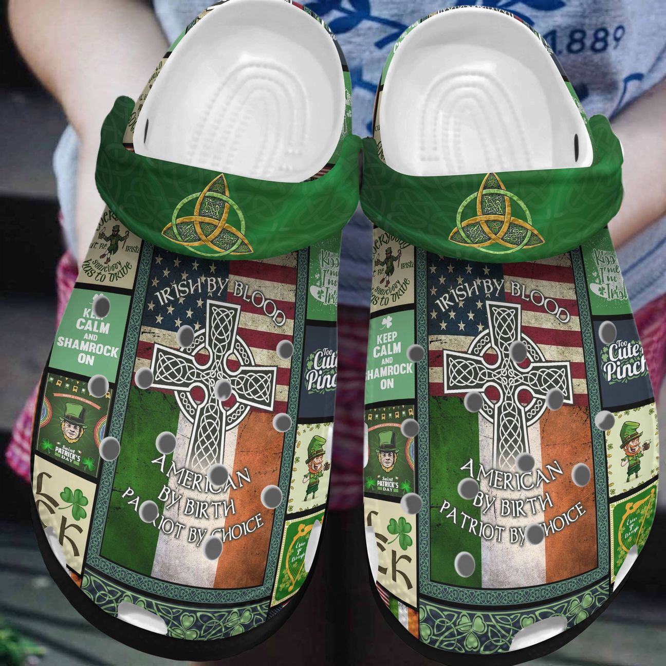 Irish Personalized Clog, Custom Name, Text, Color, Number Fashion Style For Women, Men, Kid, Print 3D Irish By Blood