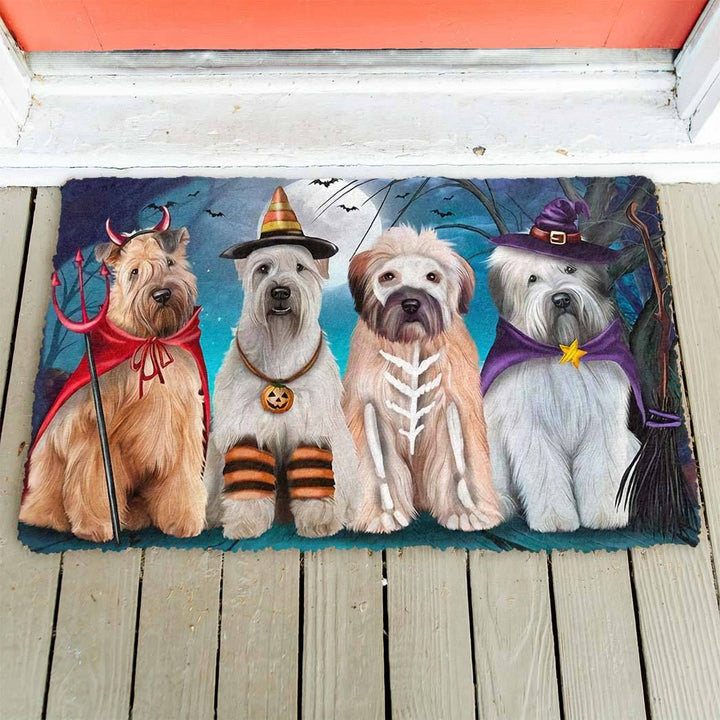 Waybackapparel Wheaten Terriers Dog Halloween Custom 3D Doormat