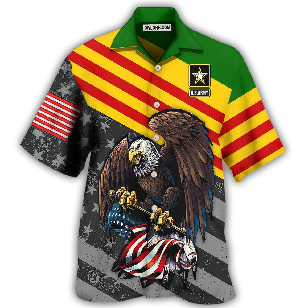 Veteran Vietnam Veteran Love Freedom Proud  – Hawaiian Shirt – Owl Ohh