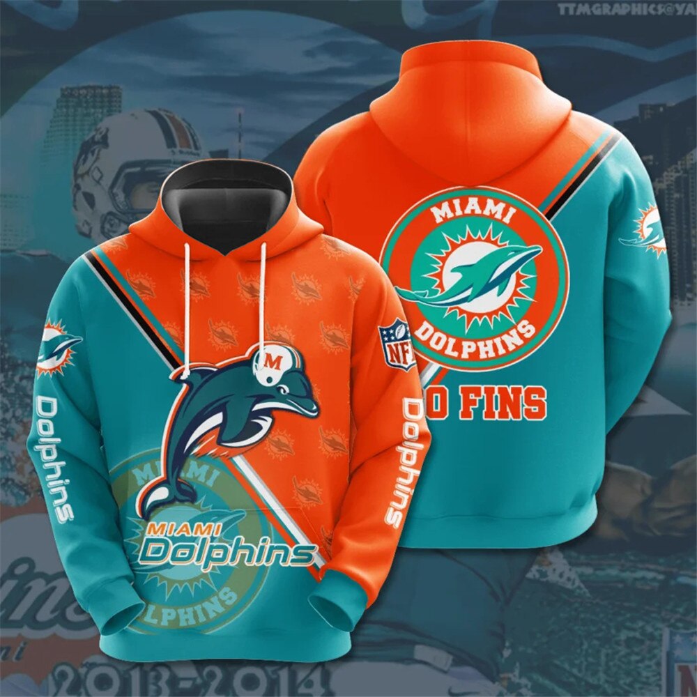 Miami Dolphins Hoodie Cute Pattern Sweatshirt For Fans