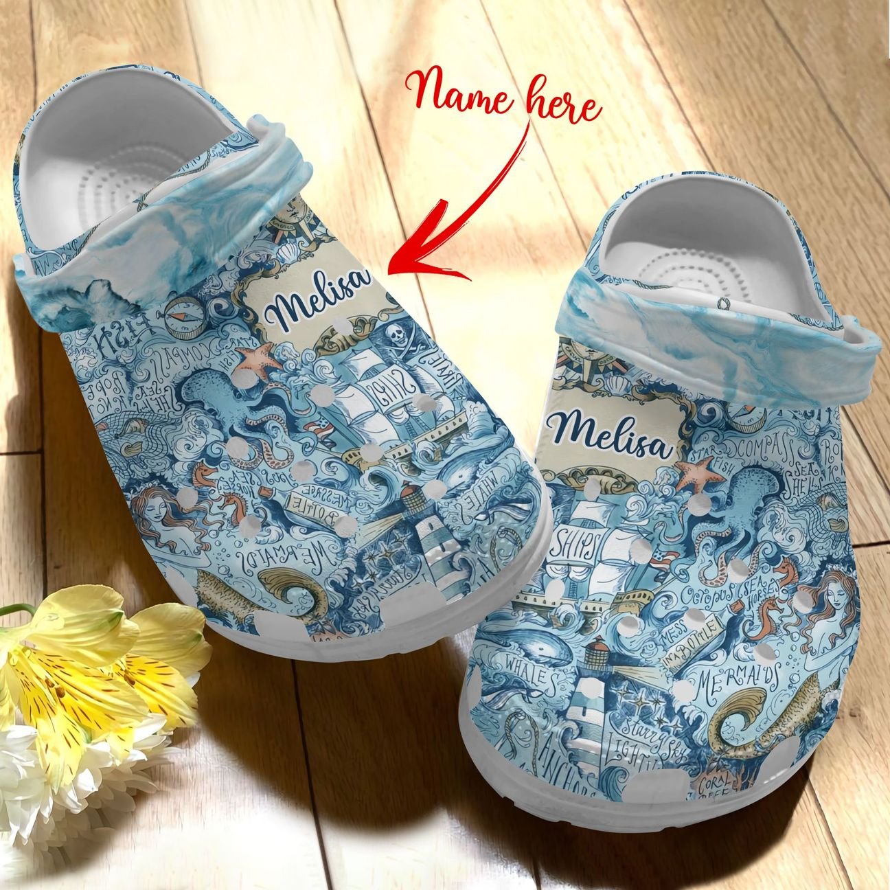 Mermaid Personalized Personalize Clog, Custom Name, Text, Fashion Style For Women, Men, Kid, Print 3D Life Under The Sea