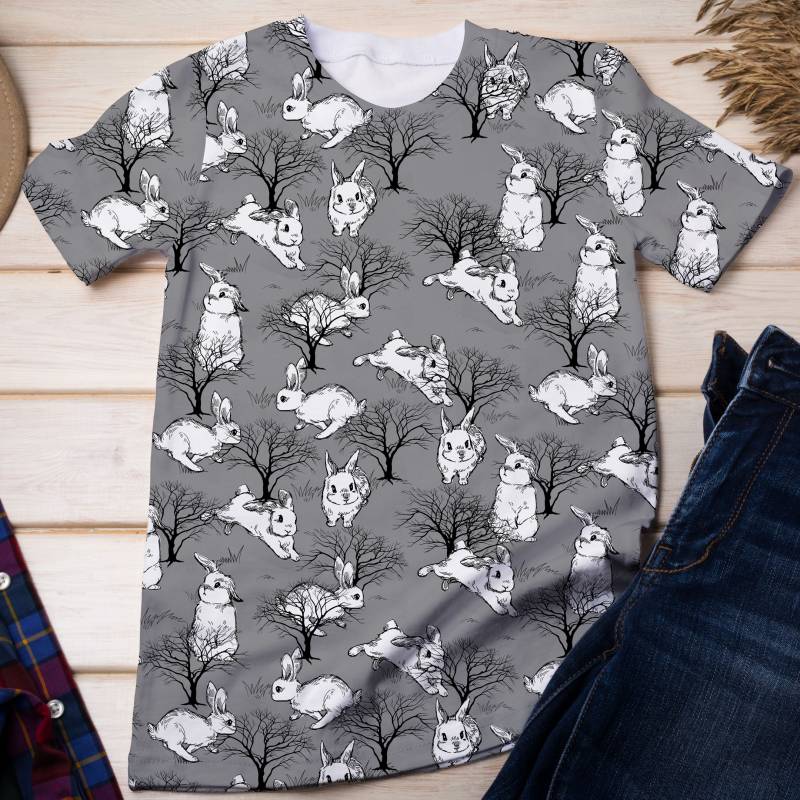 Cute Rabbit T0308 – Unisex Tshirt 3D