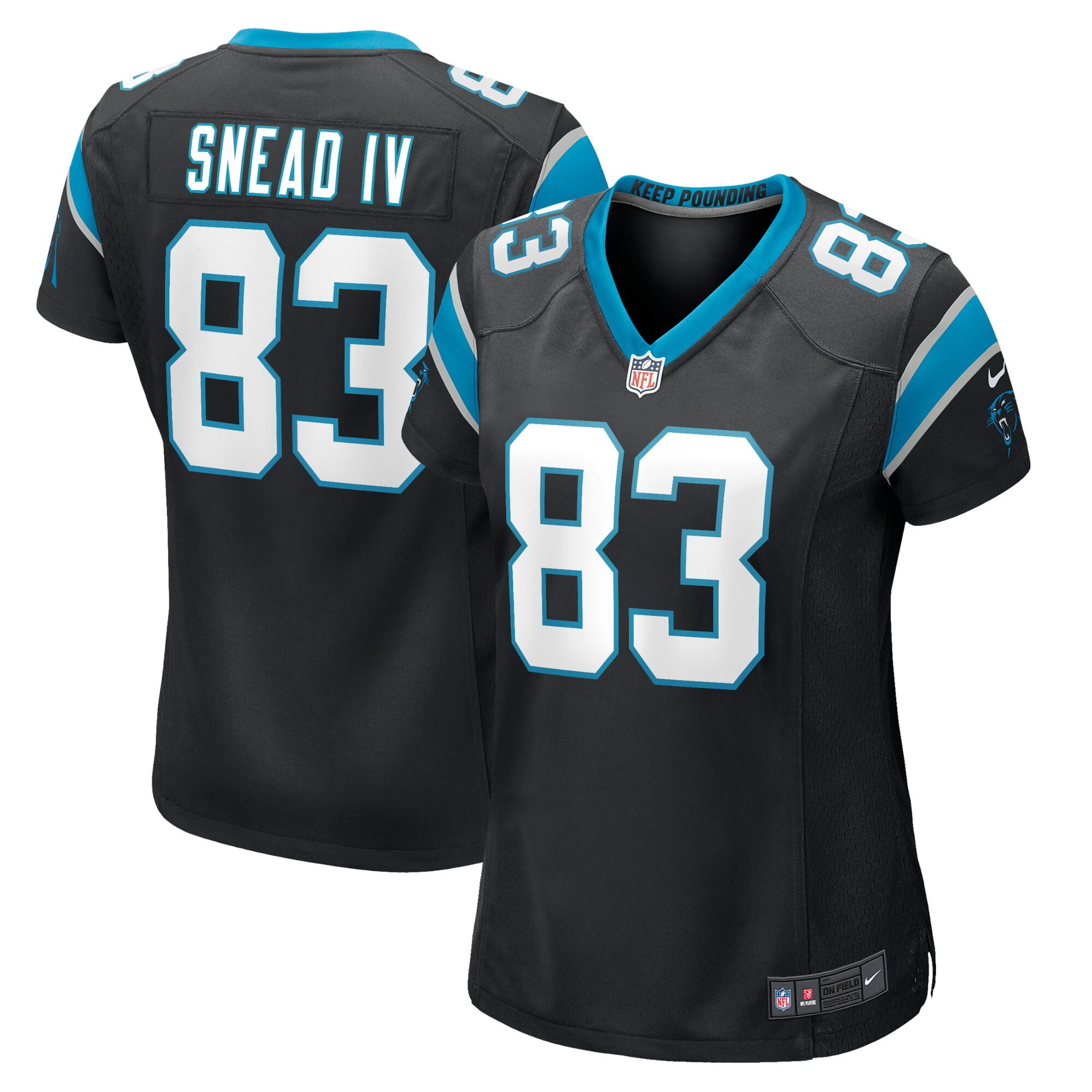 Willie Snead Iv Carolina Panthers Womens Game Jersey – Black NFL