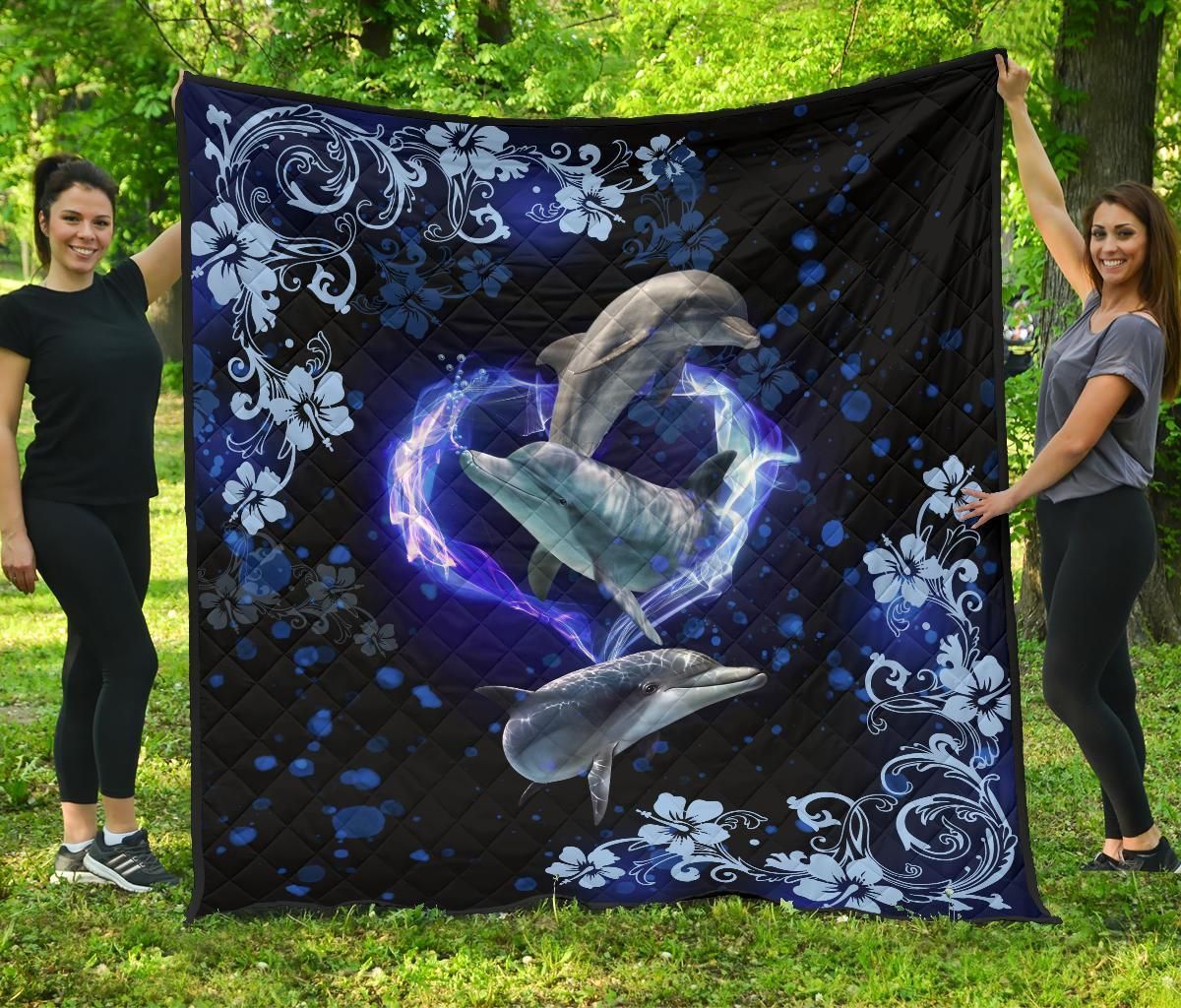 Amazing Dolphin Wer Jfj Quilt Tp