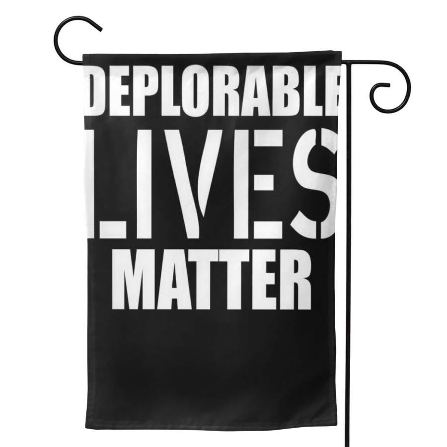 2 Pcs Garden Flag Deplorable Lives Matter USA Army Stamp Horizontal Poster 12.5″x18″ -Mothers Day, Birthday Gifts for Mom, Dad, Wife, Husband, Daughters, Grandma, Friends