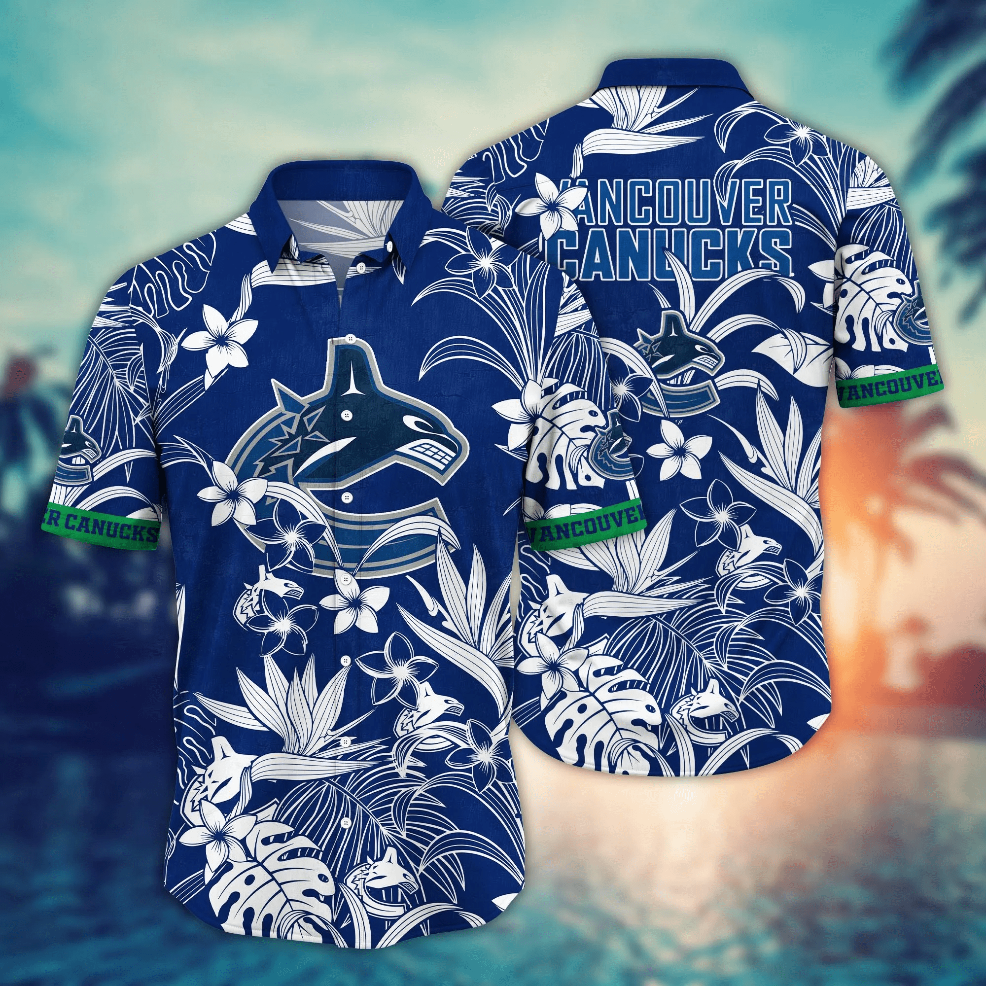 Vancouver Canucks Nhl Hawaiian Shirt Ice-Cold Drinks Aloha Shirt