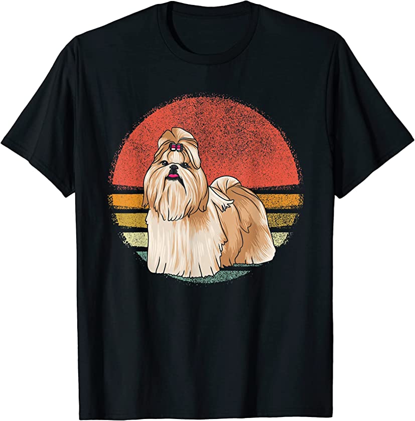 Vintage Shih Tzu Dog Retro Shih Tzu Lover Men Women T-Shirt