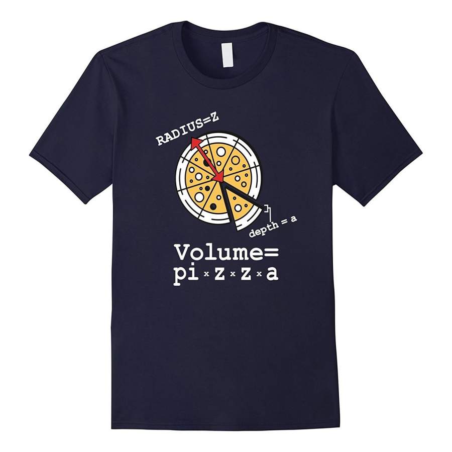 Volume Pizza Equation T-Shirt Men’S Short Sleeve T-Shirt Cotton T-Shirt